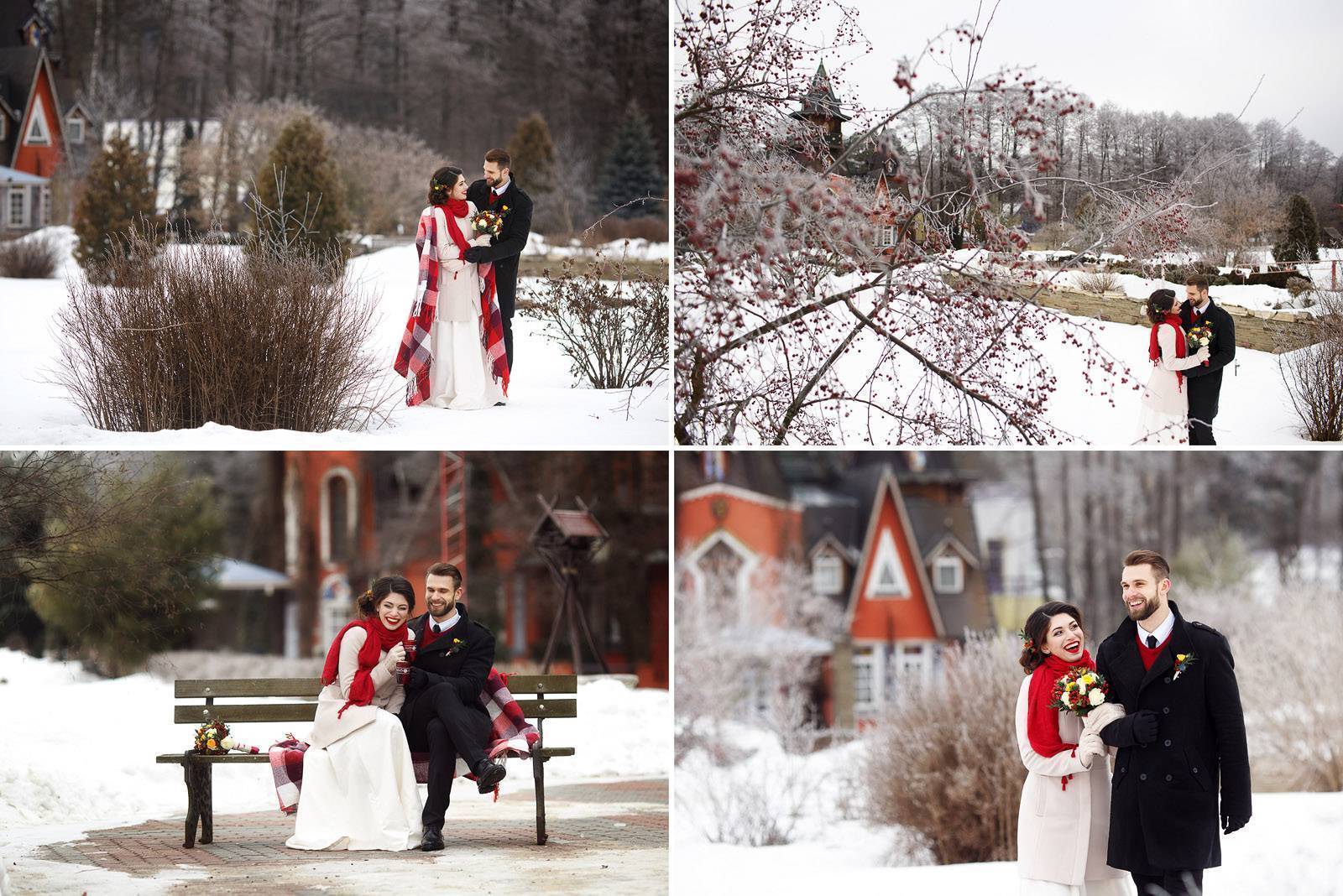 Образ жениха и невесты зимой