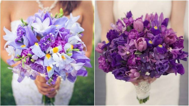 iris wedding bouquet collage_3