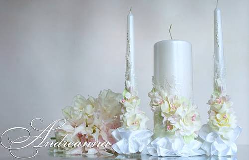 Декор свадебных свечей