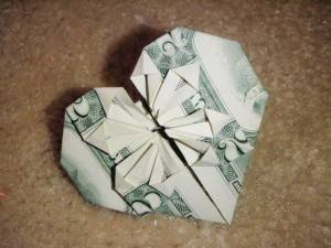 оригами из денег на свадьбу