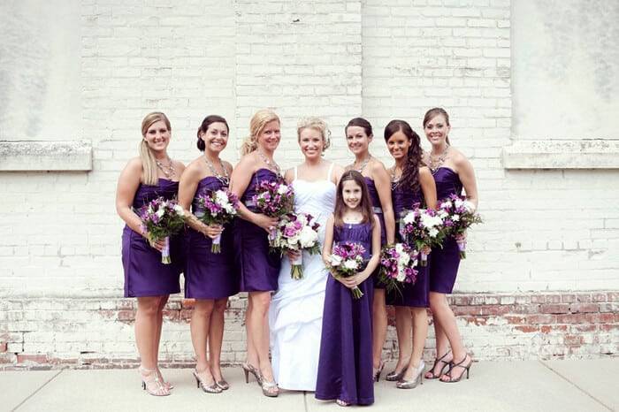 Подруги невесты в фиолетовом