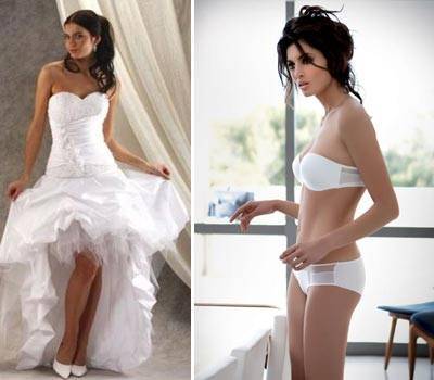 Как выбрать белье под свадебное платье с открытыми плечами