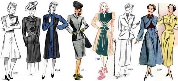Мода 40х - 50х годов прошлого столетия