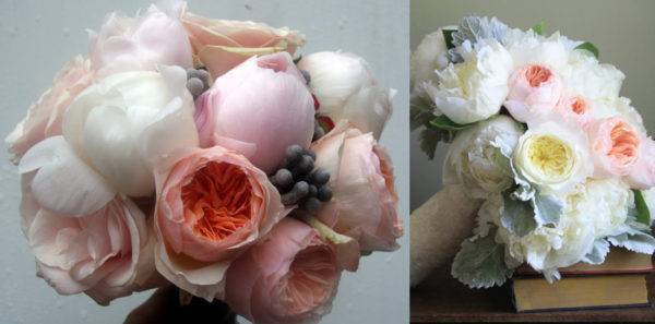 Свадебный букет из пионовидных роз фото