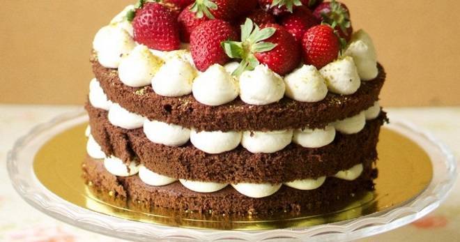 Голый торт - рецепты вкусного десерта и идеи украшения