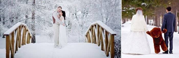 Стили свадьбы зимой