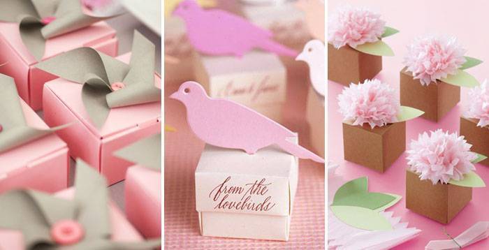 Коробочки для конфет на свадьбу