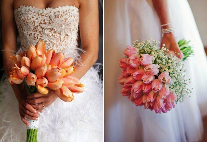 букет невесты из тюльпанов