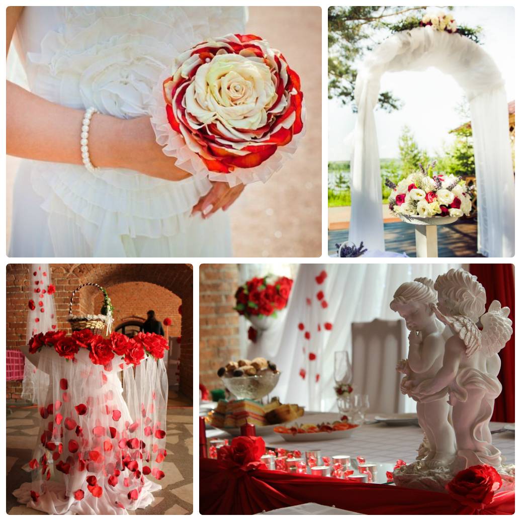 красно белая свадьба