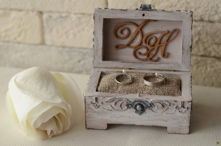 Коробка для колец на свадьбу