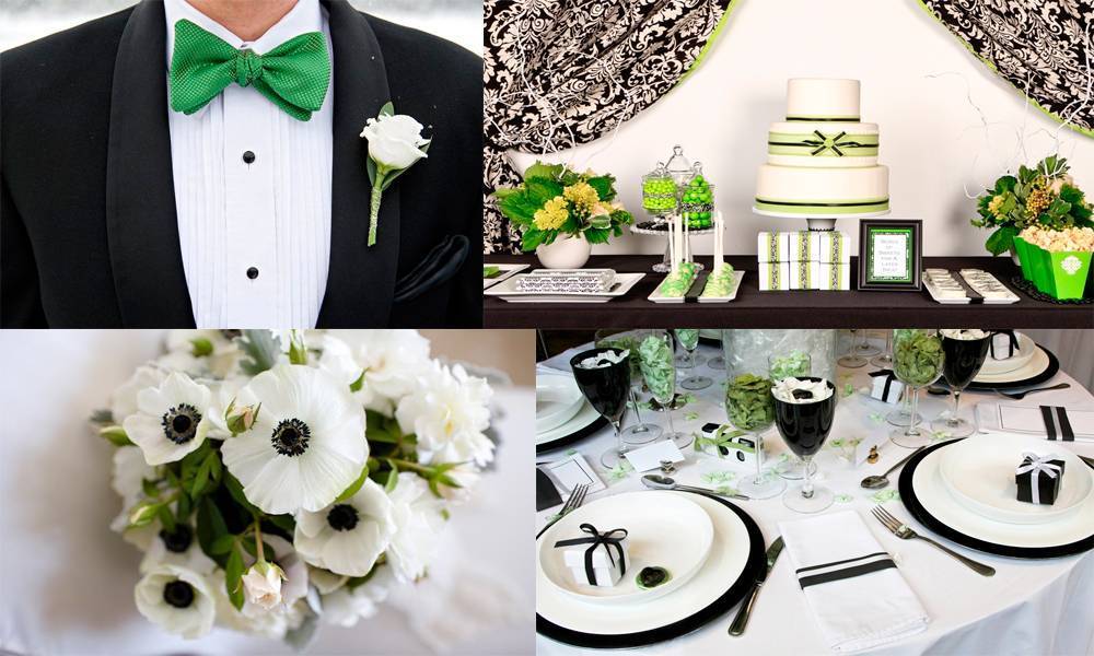 зелено черная свадьба